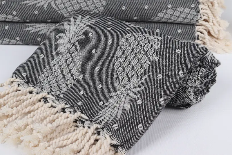 House Warming Gift, 80x40 Cotton Pineapple Design Towel, Custom Name Towel, Sand-free towel, Beach Towel Bulk, Personalized Bridesmaid Gift - 5