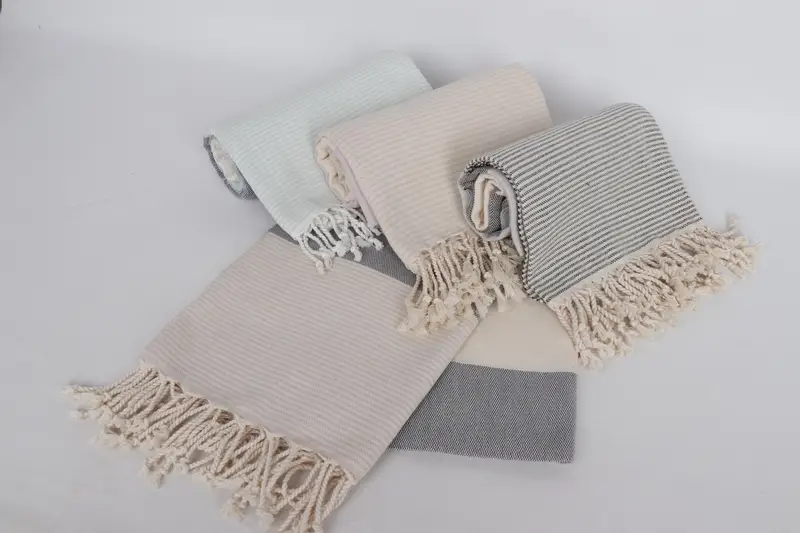 Organic Turkish towel, Custom Wedding Gifts, Turkish towel, 70x40 Cotton Striped Towel, Bachelorette Towel, Hammam Towel USA, Bridal Shower Gifts - 5