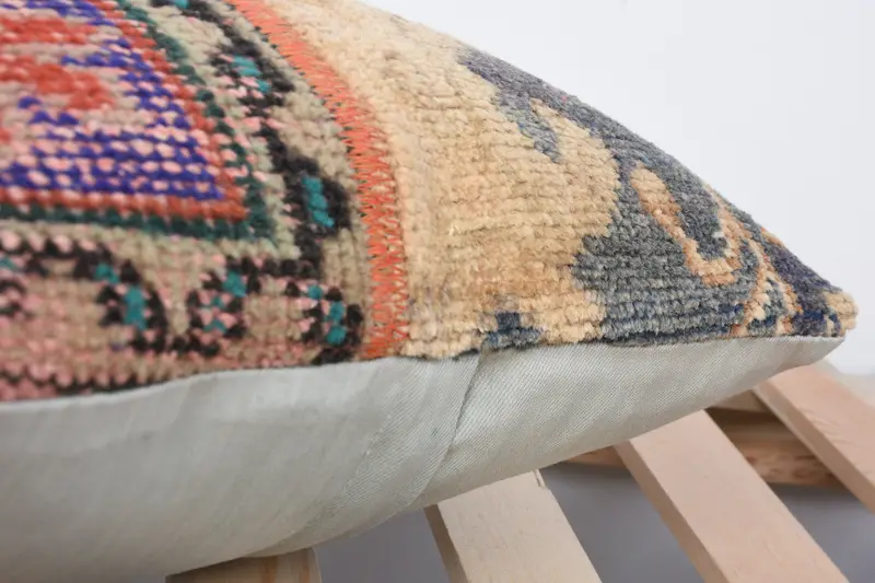 Interior Designer Pillow, Pillow Cover, Gift Pillow, Ethnical Kilim Rug Pillow, Nomadic Cushion, 16x16 Blue Cushion Cover, Turkish Rugs Cushion - 7