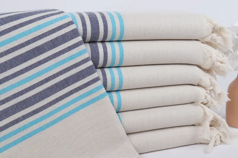 Bridal Shower Gift, 70x40 Linen Striped Towel, Wedding Gifts Towel, Personalized Gifts, Gift For Coworker, Thin and lightweight Turkish peshtemal - 1