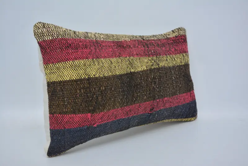 Cushion Case, Turkish Rugs Pillow Case, Lounge Throw Cushion, Home Decor Pillow, 12x20 Pink Cushion, Antique Pillows, Boho Pillow Sham Cover - 3