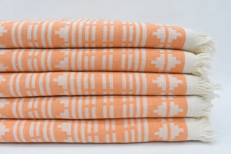 Peshtemal Towel, Bachelorette Party Decorations, Personalized Bridesmaid Gift, Turkish Towel Bulk, Employee Gifts, 70x40 Cotton Kilim Design Towel - 1