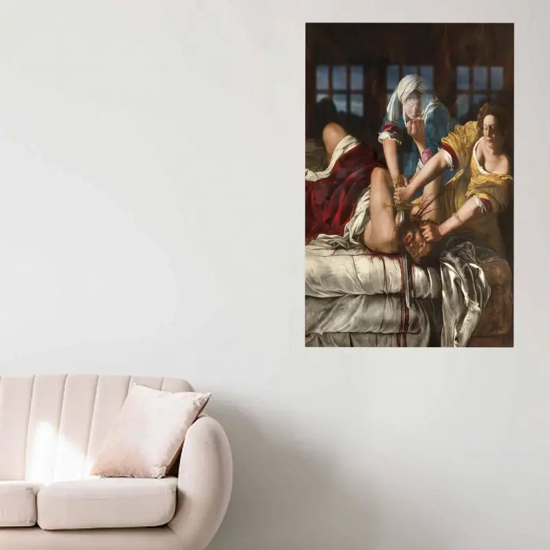 Modern Sanat Camı: Gentileschi'nin Judith'in Holofernes'i Katletmesi Baskı