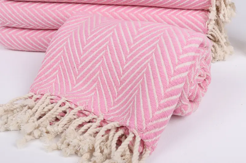Cotton towel, Handmade Turkish Towel, 70x40 Cotton Striped Towel, Large Turkish Towel, Beach Size Towel, Gift For Coworker, Custom Beach Towel - 4