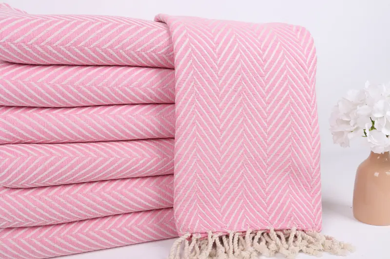 Cotton towel, Handmade Turkish Towel, 70x40 Cotton Striped Towel, Large Turkish Towel, Beach Size Towel, Gift For Coworker, Custom Beach Towel - 2