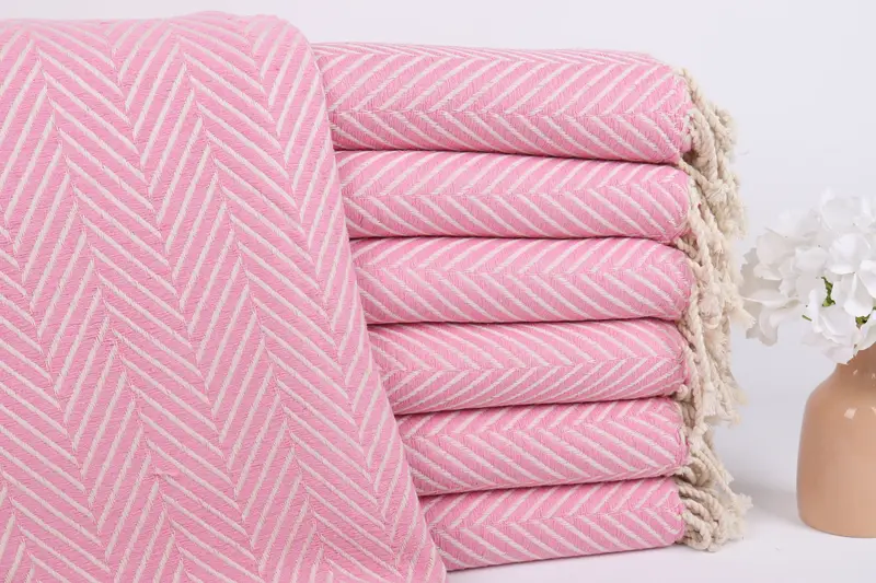 Cotton towel, Handmade Turkish Towel, 70x40 Cotton Striped Towel, Large Turkish Towel, Beach Size Towel, Gift For Coworker, Custom Beach Towel - 1