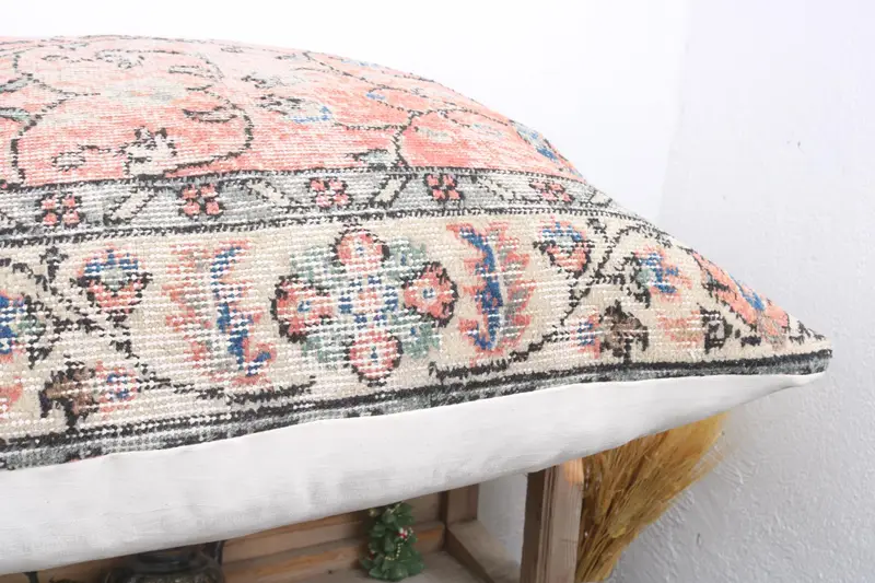 One Of A Kind Pillow, 28x28 Red Cushion Case, Outdoor Bolster Pillow, Boho Pillow, Cushion Case, Kilim Pillow Cover, Pillow for Sofa - 6