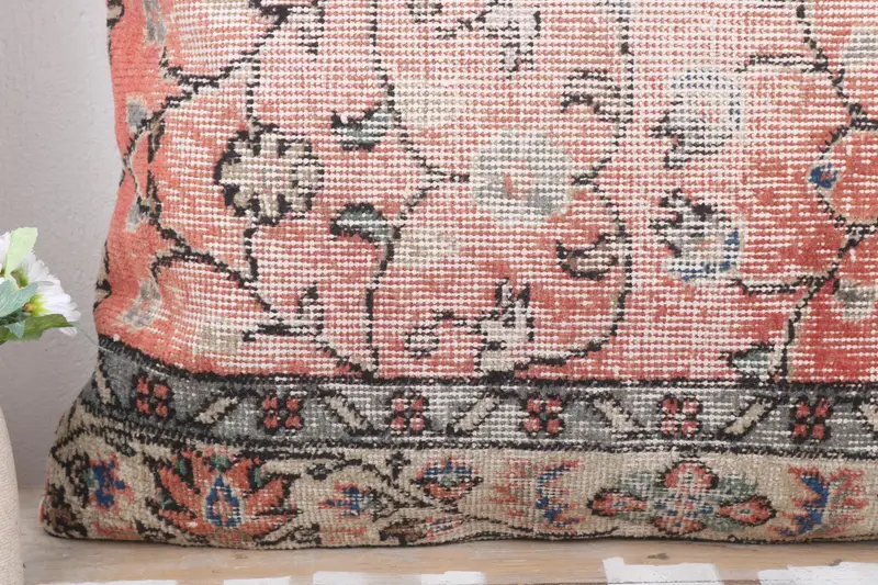 One Of A Kind Pillow, 28x28 Red Cushion Case, Outdoor Bolster Pillow, Boho Pillow, Cushion Case, Kilim Pillow Cover, Pillow for Sofa - 3