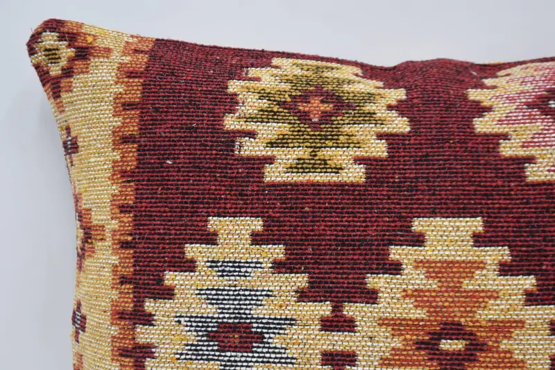 Decorative Throw Pillow Case, 20x28 Red Pillow Case, Pillow Case, Kilim Pillow, Vintage Pillow, Turkish Bench Pillow Sham, Turkish Pillow - 2