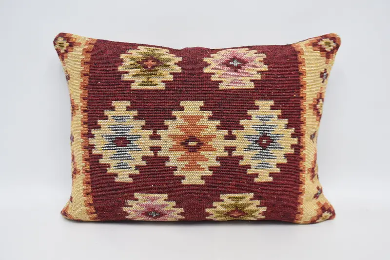 Decorative Throw Pillow Case, 20x28 Red Pillow Case, Pillow Case, Kilim Pillow, Vintage Pillow, Turkish Bench Pillow Sham, Turkish Pillow - 1