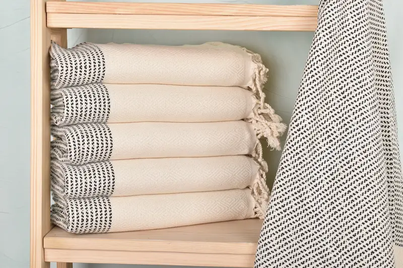 House Warming Gift, Bridal Shower Favors, Bridesmaid Gifts, Home Decor Gifts, 70x40 Cotton Diamond Towel, Handwoven Turkish Towel, Hammam Towel USA - 3