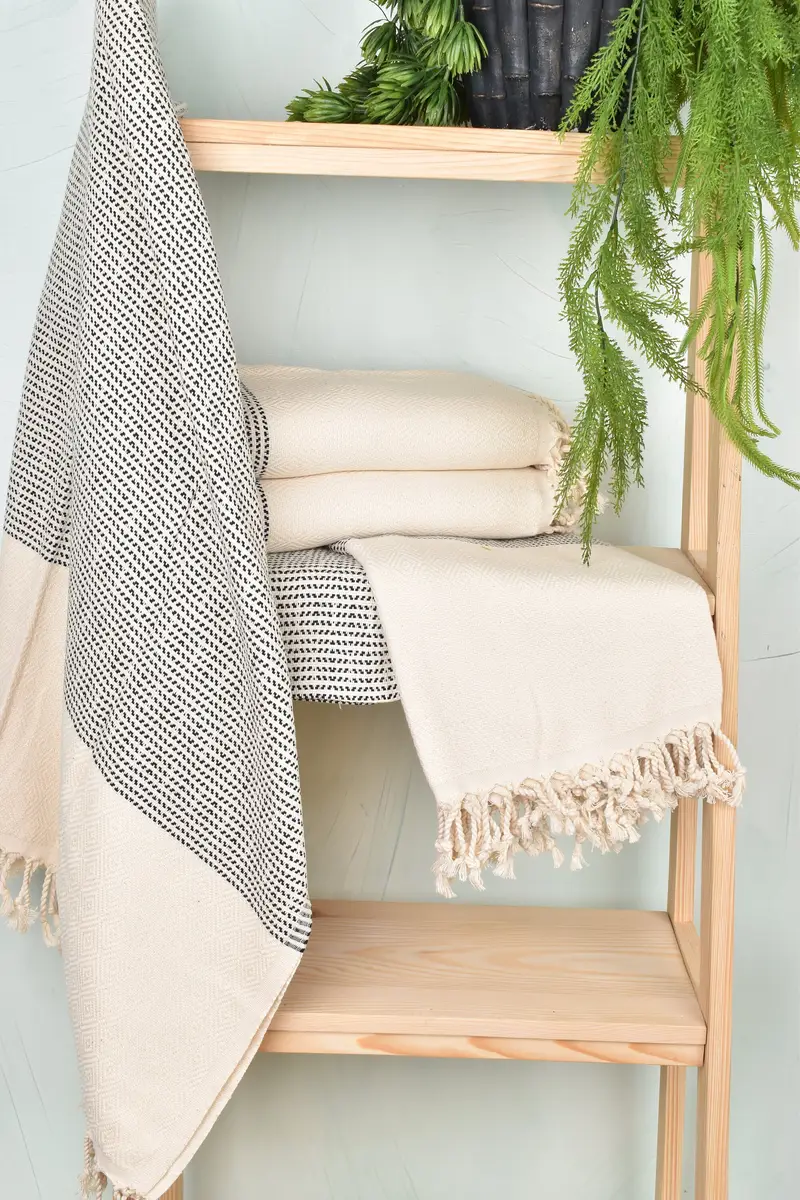 House Warming Gift, Bridal Shower Favors, Bridesmaid Gifts, Home Decor Gifts, 70x40 Cotton Diamond Towel, Handwoven Turkish Towel, Hammam Towel USA - 6