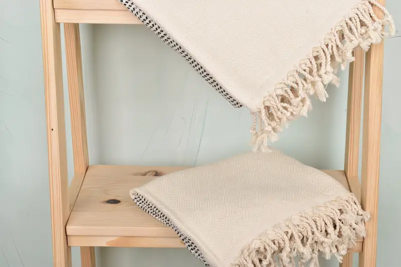 House Warming Gift, Bridal Shower Favors, Bridesmaid Gifts, Home Decor Gifts, 70x40 Cotton Diamond Towel, Handwoven Turkish Towel, Hammam Towel USA - 5