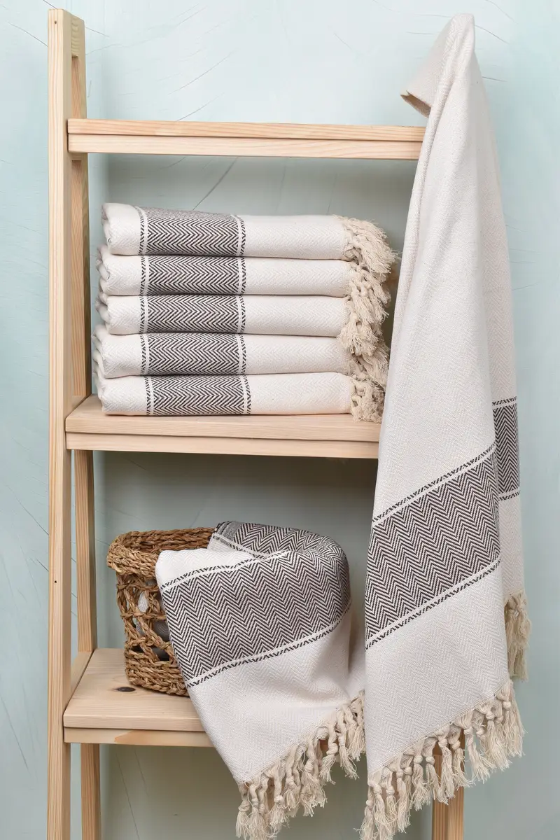 70x36 Cotton Herringbone Towel, Bachelorette Party Gift, Monogram Turkish Bath Towel, Beach Towel Bulk, Beach towel, Mother Of The Groom Gift - 3