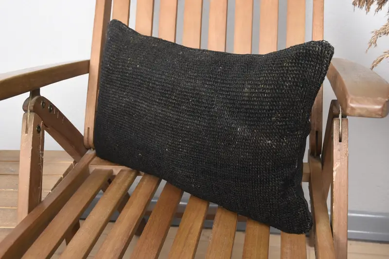 Ikat Pillow Sham, 12x20 Brown Cushion Case, Pillow for Couch, Kilim Rug Pillow Cover, Kilim Cushion Sham, Car Pillow Sham, Pillow, Gift Pillow - 3