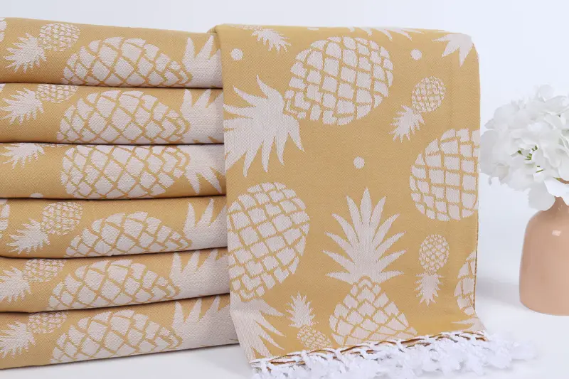 Custom Bath Towel, Travel Towel, Absorbent Turkish towel, 70x36 Cotton Pineapple Design Towel, Wedding Gift, Welcome Wedding Gift, Bridesmaid Gifts - 3