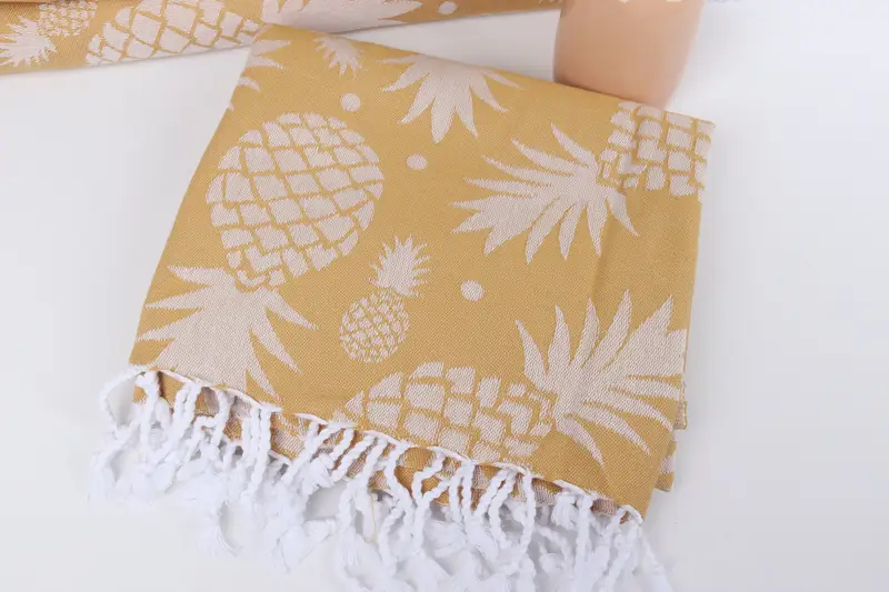 Custom Bath Towel, Travel Towel, Absorbent Turkish towel, 70x36 Cotton Pineapple Design Towel, Wedding Gift, Welcome Wedding Gift, Bridesmaid Gifts - 6