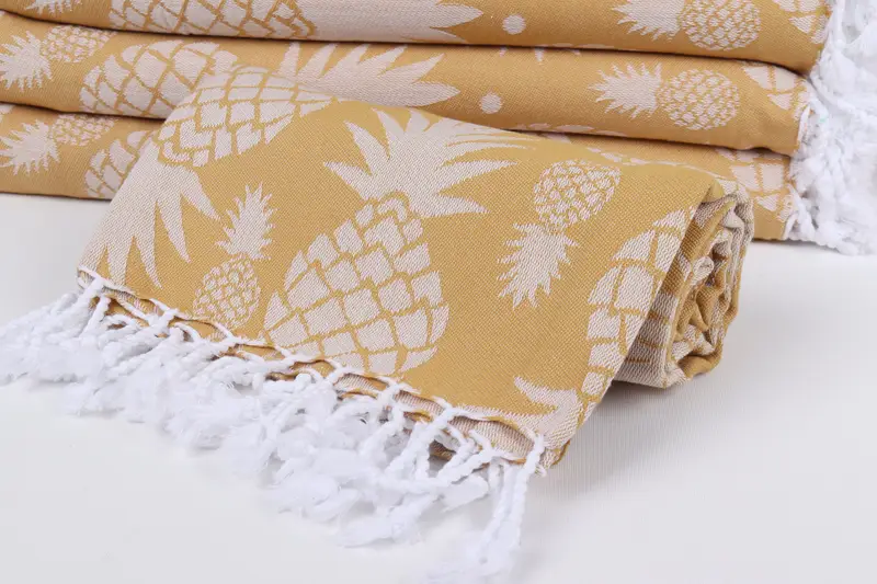 Custom Bath Towel, Travel Towel, Absorbent Turkish towel, 70x36 Cotton Pineapple Design Towel, Wedding Gift, Welcome Wedding Gift, Bridesmaid Gifts - 5