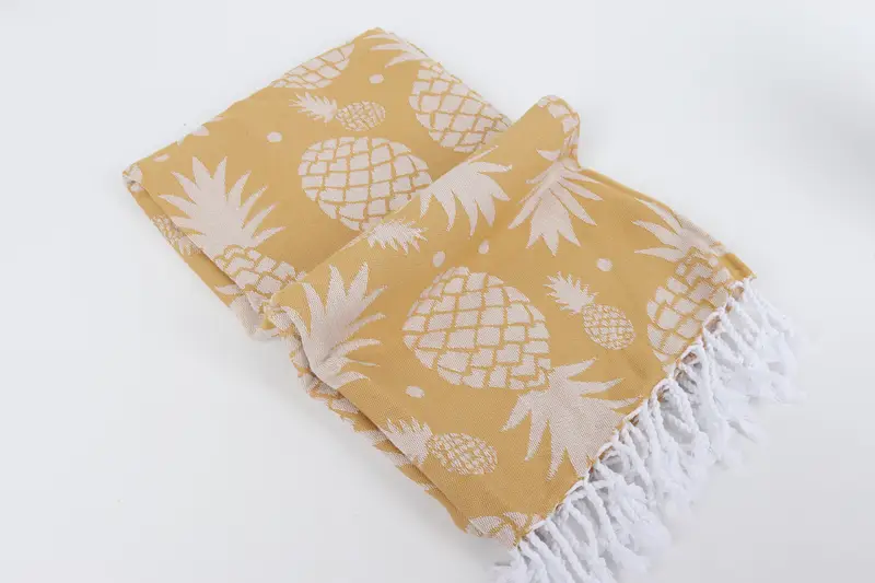 Custom Bath Towel, Travel Towel, Absorbent Turkish towel, 70x36 Cotton Pineapple Design Towel, Wedding Gift, Welcome Wedding Gift, Bridesmaid Gifts - 7