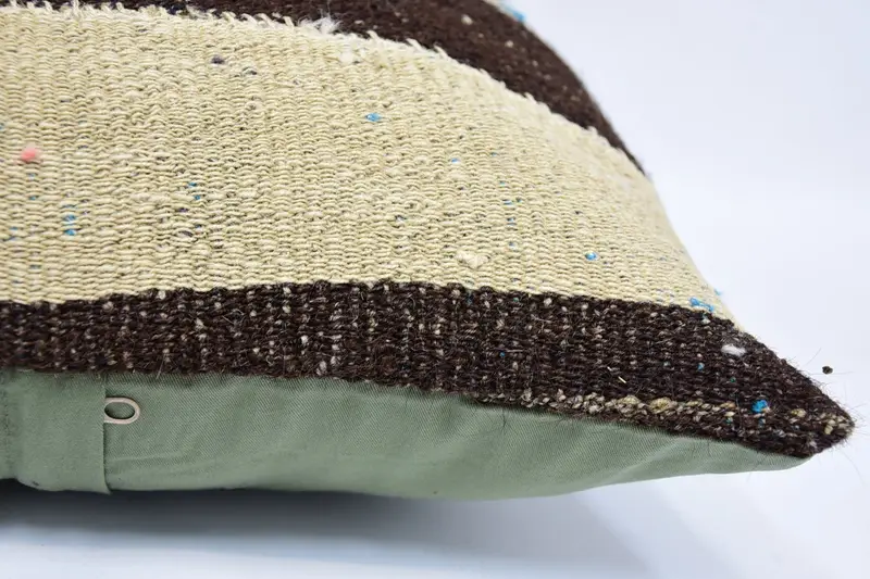 Turkish Pillow, 16x24 Beige Cushion, Cushion, Boho Throw Cushion, Ethnical Kilim Rug Pillow, Interior Designer Pillow, Anatolian Pillow Cover - 5