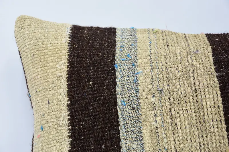 Turkish Pillow, 16x24 Beige Cushion, Cushion, Boho Throw Cushion, Ethnical Kilim Rug Pillow, Interior Designer Pillow, Anatolian Pillow Cover - 2