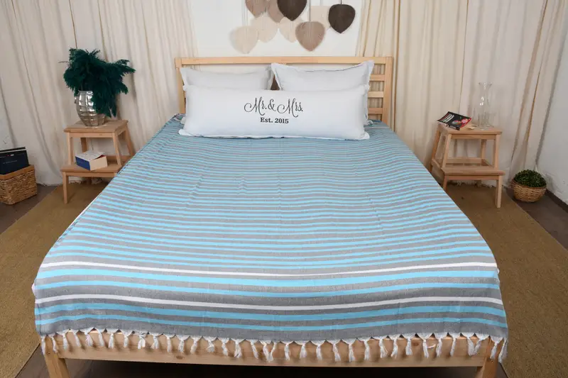 Custom Blanket, Personalized Gifts, 84x64 Cotton Striped Towel, Bridesmaid Gifts, Beach Bachelorette Party Decorations, Bridal Shower Favors - 7