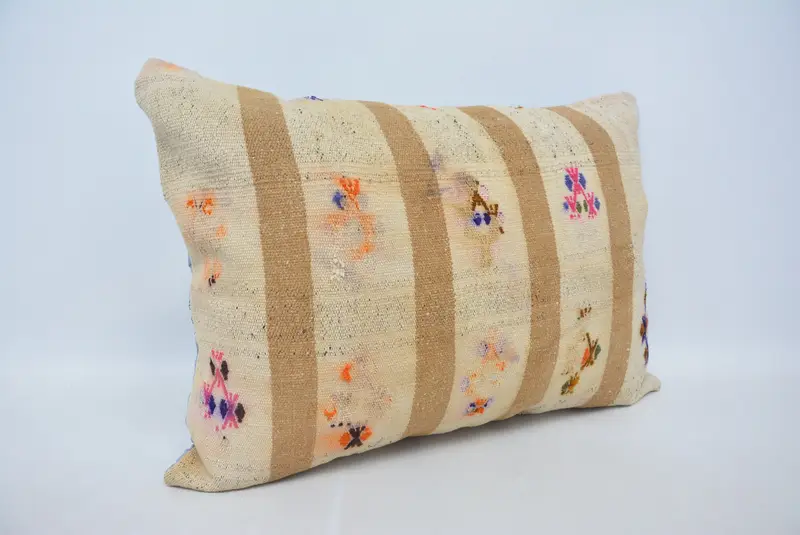 Geometric Embroidered Pillow, 20x28 Inches Decorative Pillow - 3
