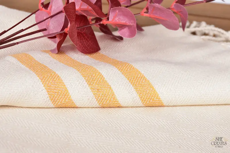 Hammam towel, Bachelorette Party Decorations, Fringed Turkish towel for poolside, Bachelorette Gifts, 70x40 Cotton Striped Towel, Home Decor Towel - 6