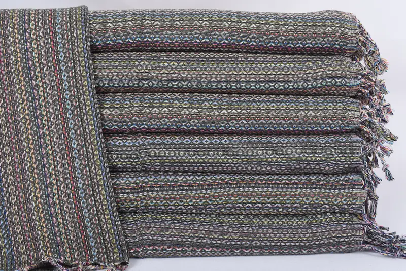 Monogram Hand Towel Organic Cotton Khaki Green, 38x18 Inches