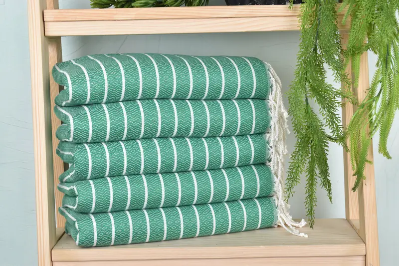 Green Cotton Towel Bath, Organic Cotton, 40x71 Inches