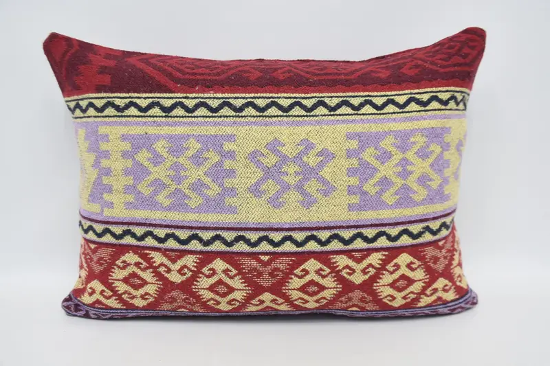 Boho Pillow, Boho Throw Pillow Cover, Pillow Cover, Pillow for Couch, Muted Cushion, Kilim Pillow Cover, 20x28 Purple Pillow Cover - 5