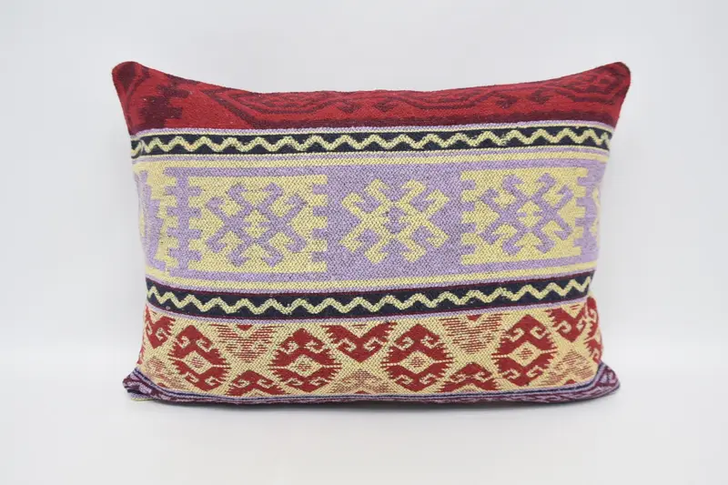 Boho Pillow, Boho Throw Pillow Cover, Pillow Cover, Pillow for Couch, Muted Cushion, Kilim Pillow Cover, 20x28 Purple Pillow Cover - 1
