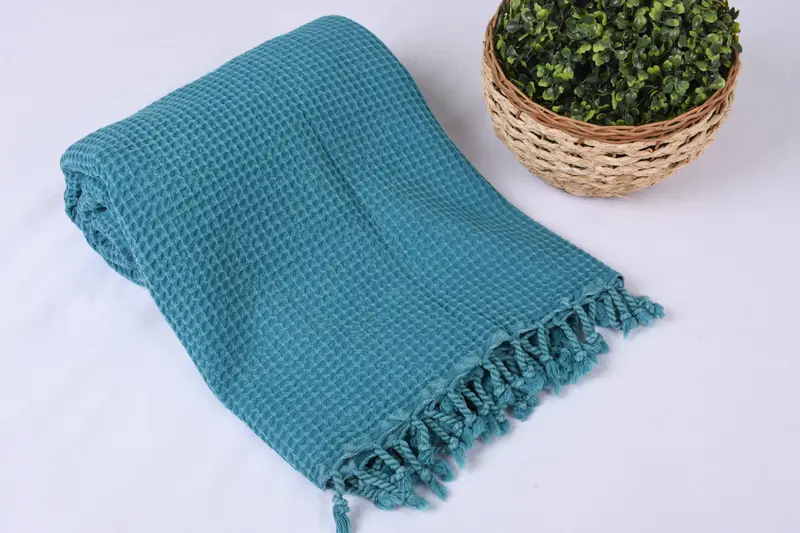 Wedding Gift Customized Blanket, Woven Throw Blanket, Throw Blanket, 92x68 Cotton Waffle Towel, Personalized Wedding Gift, Personalized Blanket - 4