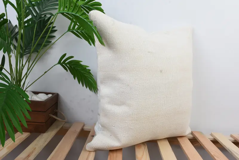 Pillow Sham, 20x20 White Cushion Cover, Boho Pillow, Pillow for Couch, Pillow for Sofa, Yoga Cushion, Nautical Throw Pillow Case, Meditation Pillow - 4