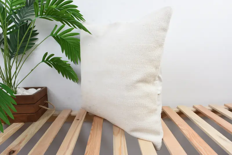 Pillow Sham, 20x20 White Cushion Cover, Boho Pillow, Pillow for Couch, Pillow for Sofa, Yoga Cushion, Nautical Throw Pillow Case, Meditation Pillow - 5