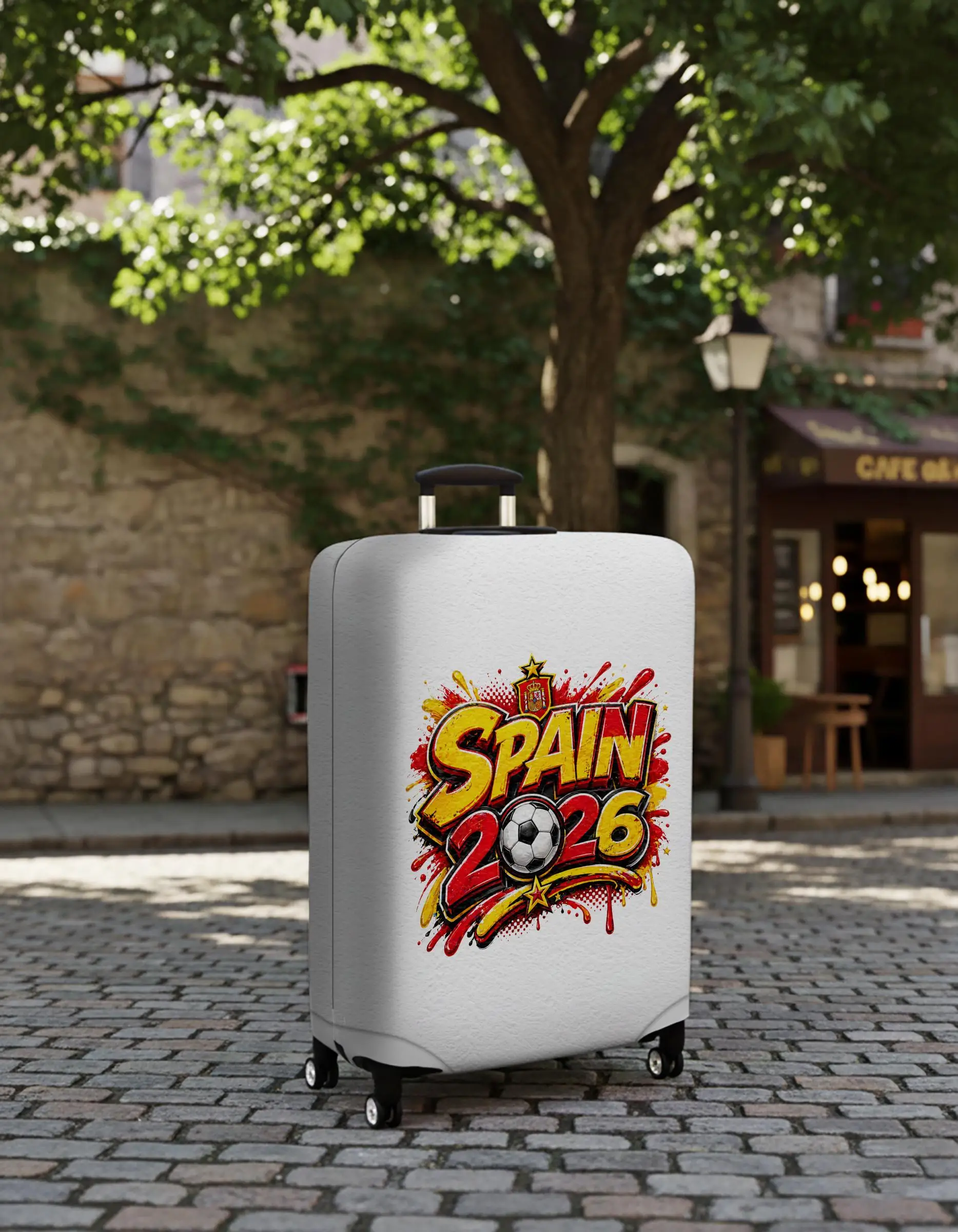 Spanien Fußball-Gepäckhülle, 2026 Fan-Kofferschutz, individuelle Fußball-Reisehülle - 1
