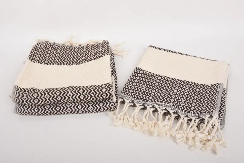 Organic Towel, Personalized Gift, Custom Hand Towel, Wedding Gift, 40x18 Cotton Zigzag Towel, Bridal Shower Favors, Personalized Gift For Her - 7