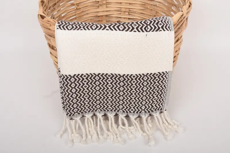 Organic Towel, Personalized Gift, Custom Hand Towel, Wedding Gift, 40x18 Cotton Zigzag Towel, Bridal Shower Favors, Personalized Gift For Her - 5
