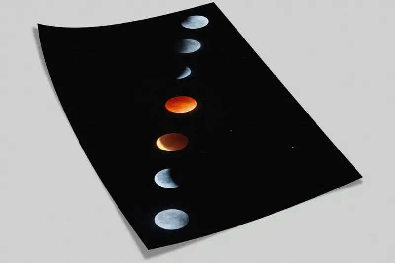 Moderne Wandtaste, Raumpapierkunst, Mondphasen Papierkunst, Digitalpapier Landschaft, 3D -Tapete, Mondwandmalerei, Dekor für Wand, - 18