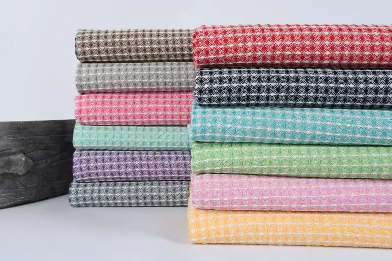44x22 Cotton Waffle Towel, Turkish Tea Towel, Personalized Gift, Summer Towel, Wedding Gift For Bride, Embroidery Towel, Turkish Towel Hand Towel - 2