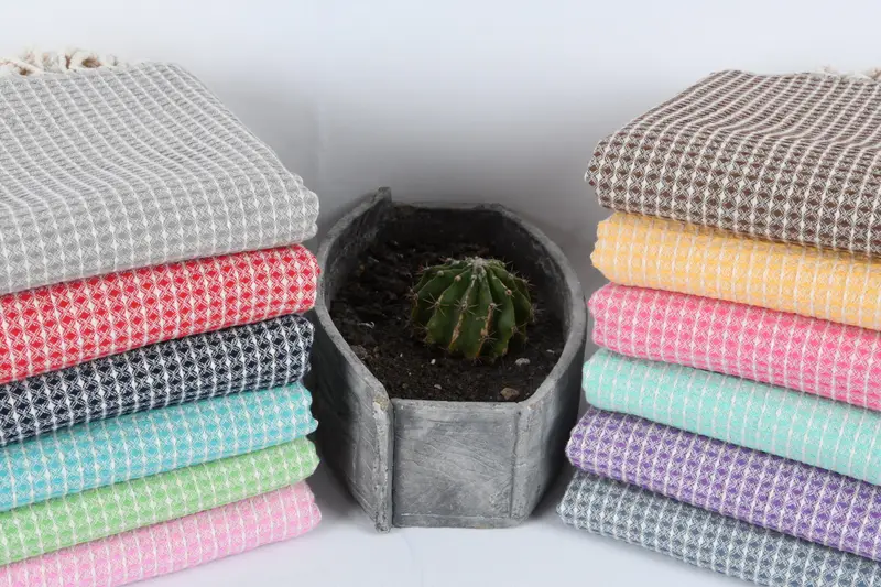 44x22 Cotton Waffle Towel, Turkish Tea Towel, Personalized Gift, Summer Towel, Wedding Gift For Bride, Embroidery Towel, Turkish Towel Hand Towel - 4