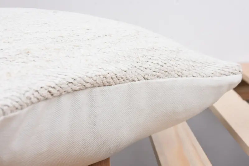 Vintage Pillow, Handmade Rug Seat Pillow, Antique Pillows, Pillow for Couch, Neutral Throw Cushion, 12x12 White Cushion Cover, Pillow, Couch Pillow - 7