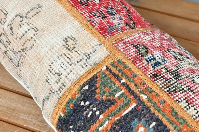 Kilim Pillow Cover, Boho Pillow Sham Cover, Pillow, 12x36 Red Pillow Sham, Bohemian Cushion Cushion Cover, Pillow for Couch - 4