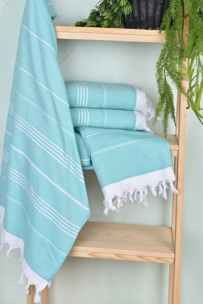 Housewarming Gift, Monogram Turkish Towel, Custom Towel Beach, 70x36 Cotton Striped Terry Towel, Monogrammed Beach Towel, Gift For Best Friend - 6