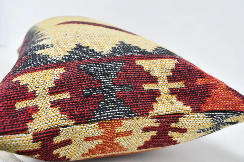 Turkish Pillow, Vintage Kilim Pillow, Vintage Kilim Throw Pillow, Meditation Cushion Cover, 16x48 Red Pillow Case, Pillow Cover - 5