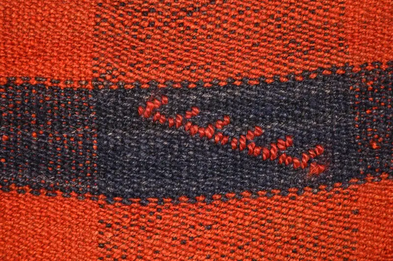 Interior Designer Pillow, 20x20 Orange Pillow Sham, Pillow Case, Handmade Kilim Cushion, Turkish Kilim Pillow, Handwoven Pillow Cover Cushion Cover - 3