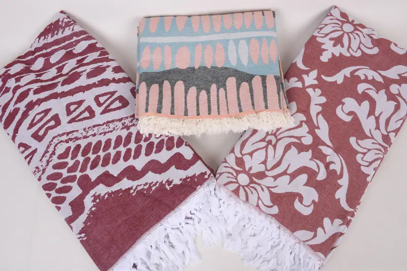 Custom Wedding Gifts, Turkish Bedspread, Bachelorette Gifts, Bedspread, Baby Boy Gift, Customized Turkish Blanket, 80x60 Cotton Set of 5 Towel - 7