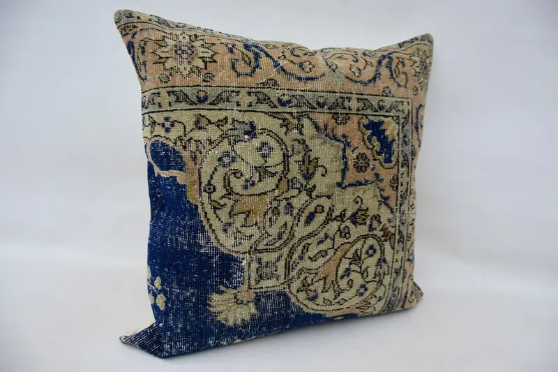 Kilim Cushion Sham, 32x32 Beige Pillow, Meditation Pillow Case, Home Decor Pillow, Cushion Cover, Ethnic Pillow Cover Cushion, Throw Kilim Pillow - 3