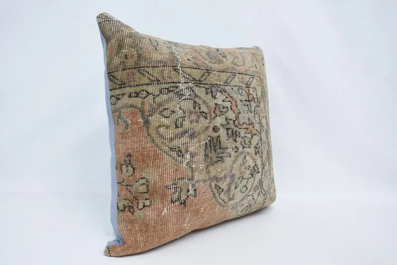 Boho Pillow Sham Cover, Pillow Case, Interior Designer Pillow, Vintage Pillow, Bolster Cushion Case, 28x28 Beige Cushion Cover - 3