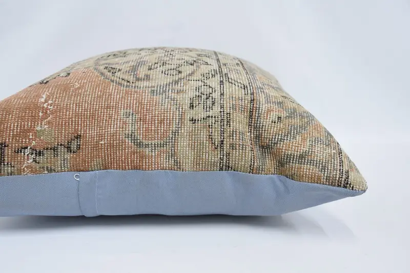 Boho Pillow Sham Cover, Pillow Case, Interior Designer Pillow, Vintage Pillow, Bolster Cushion Case, 28x28 Beige Cushion Cover - 5